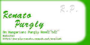 renato purgly business card